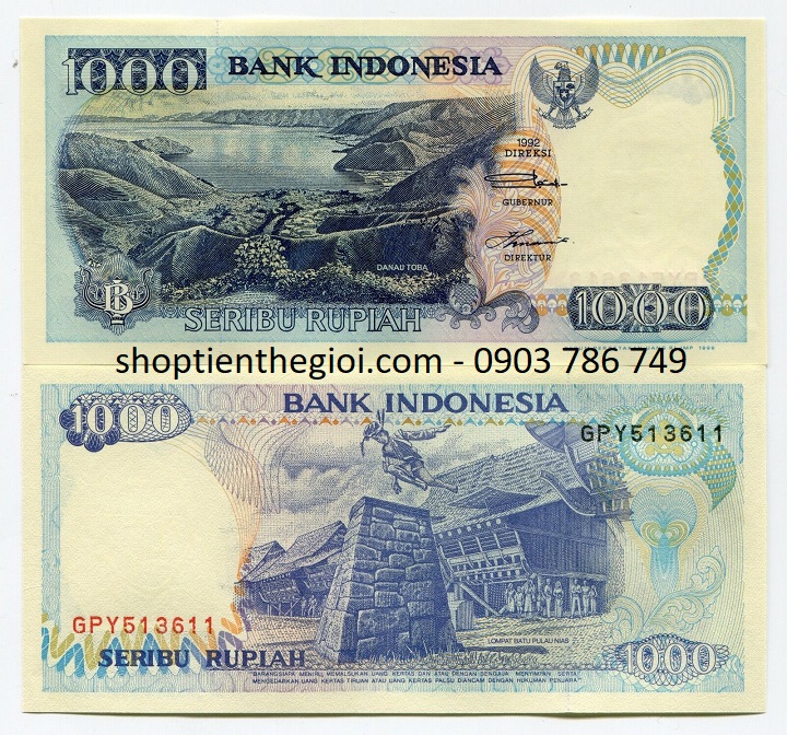 Indonesia 1000 rupiah 1992 UNC